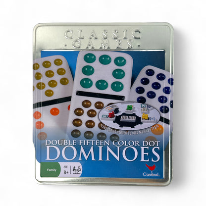 Double Fifteen Color Dots Dominoes