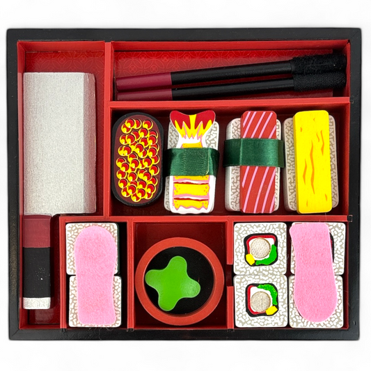 Melissa & Doug Sushi Slicing Wooden Play Food Set Pretend Play Kitchen Toys