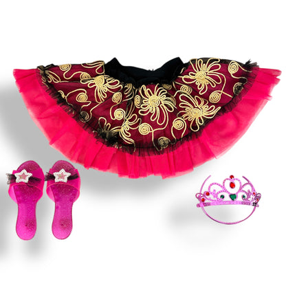 Pink Princess Costume Pack with Matching Shoes & Tiaras