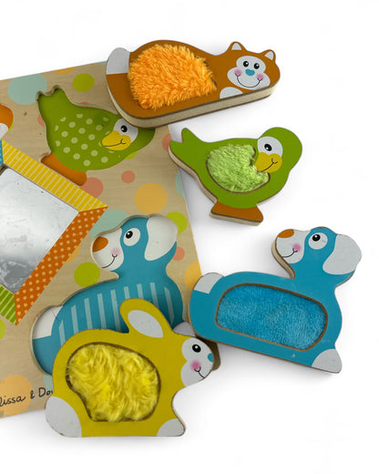 First Play Touch & Feel Peek-a-Boo Pets Puzzle