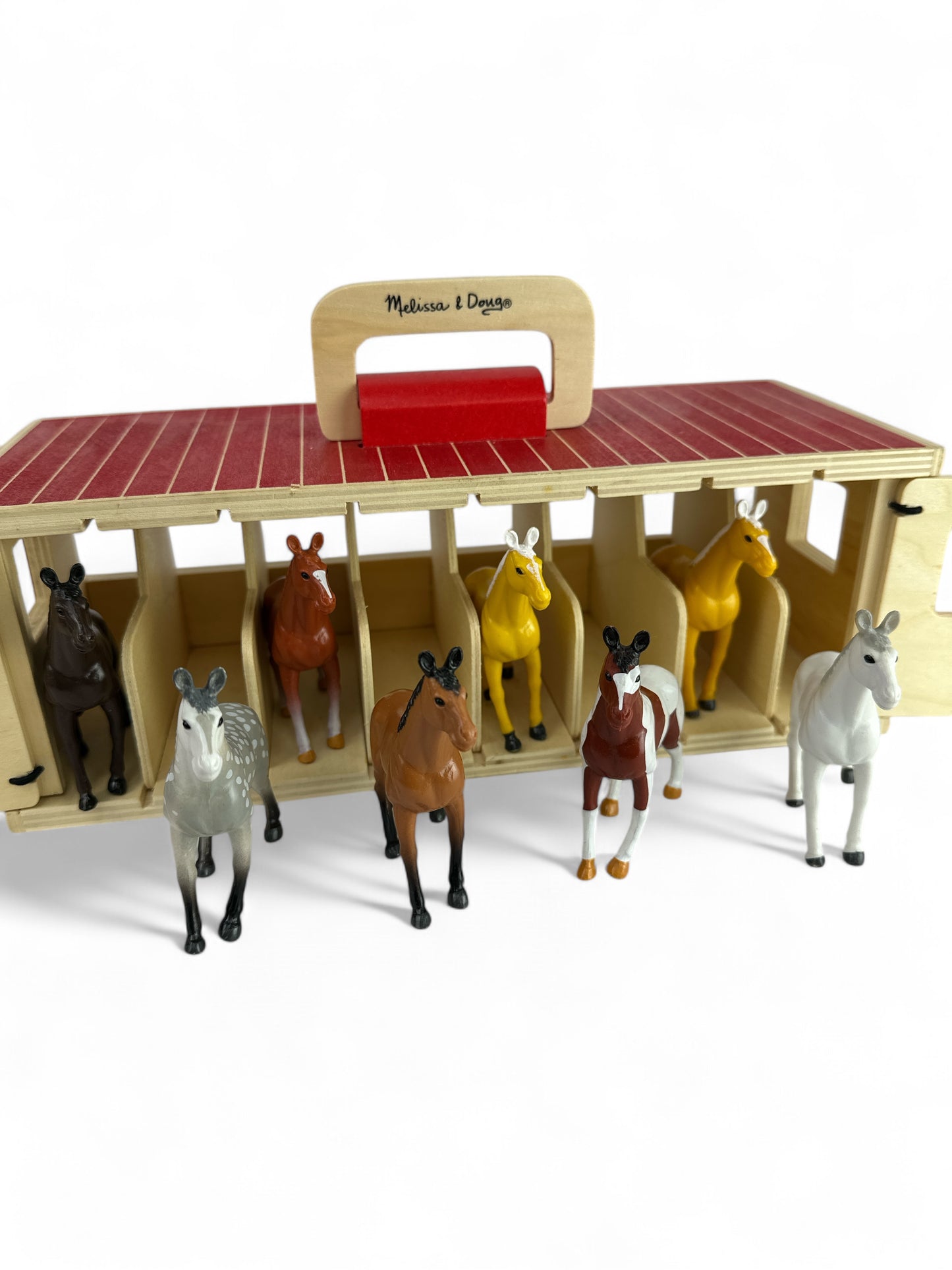 Take-Along Show-Horse Stable With Wooden Barn Play Set