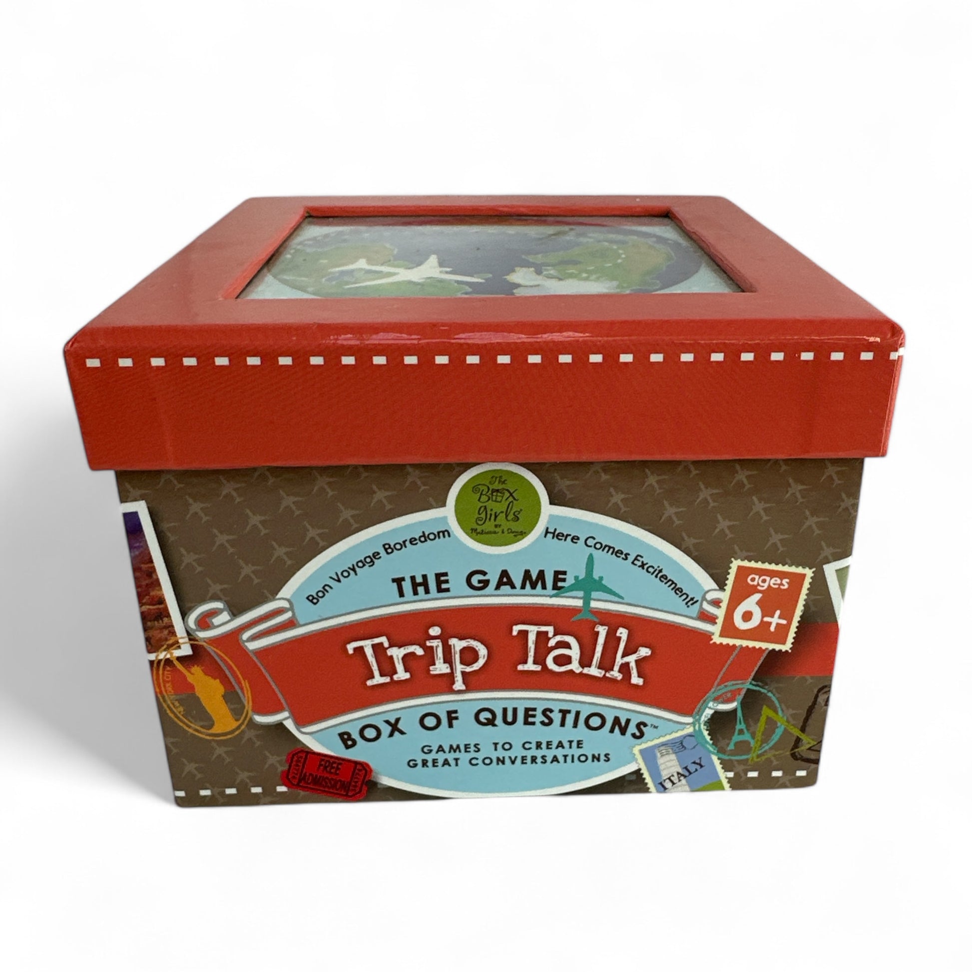 Trip Talk Box of Questions Travel Game - 45 Conversation Starters, 25 Quiz Cards