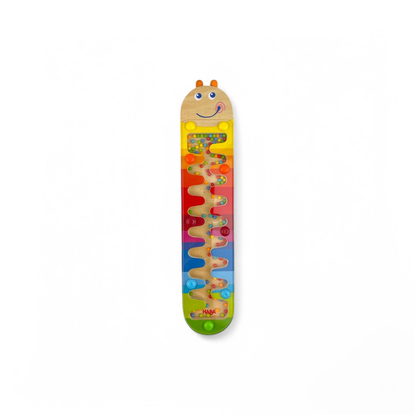 Rainmaker Wormy - Wooden Rainbow Music Shaker Maze