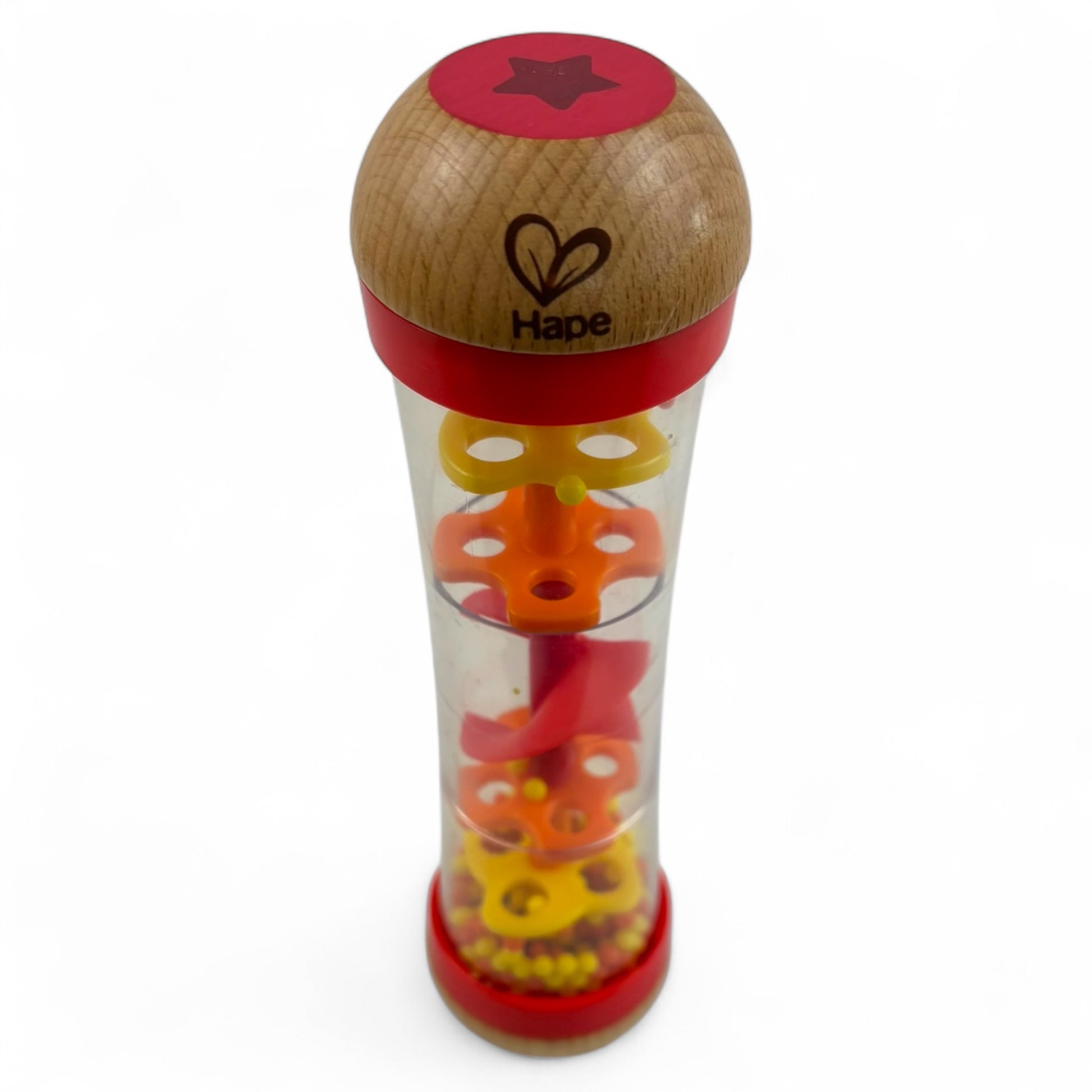 Beaded Raindrops, Red Wooden Soothing Sounds Toy