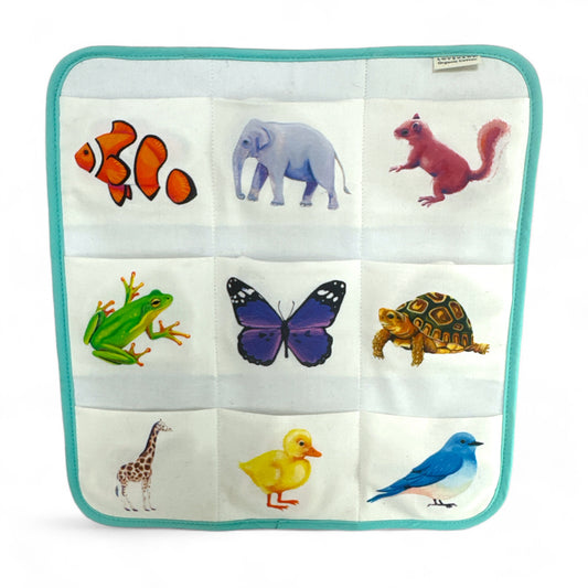 Quilted Critter Hanging Pockets Matching Animals Game