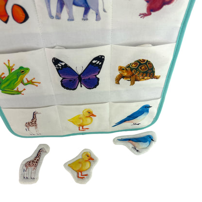 Quilted Critter Hanging Pockets Matching Animals Game