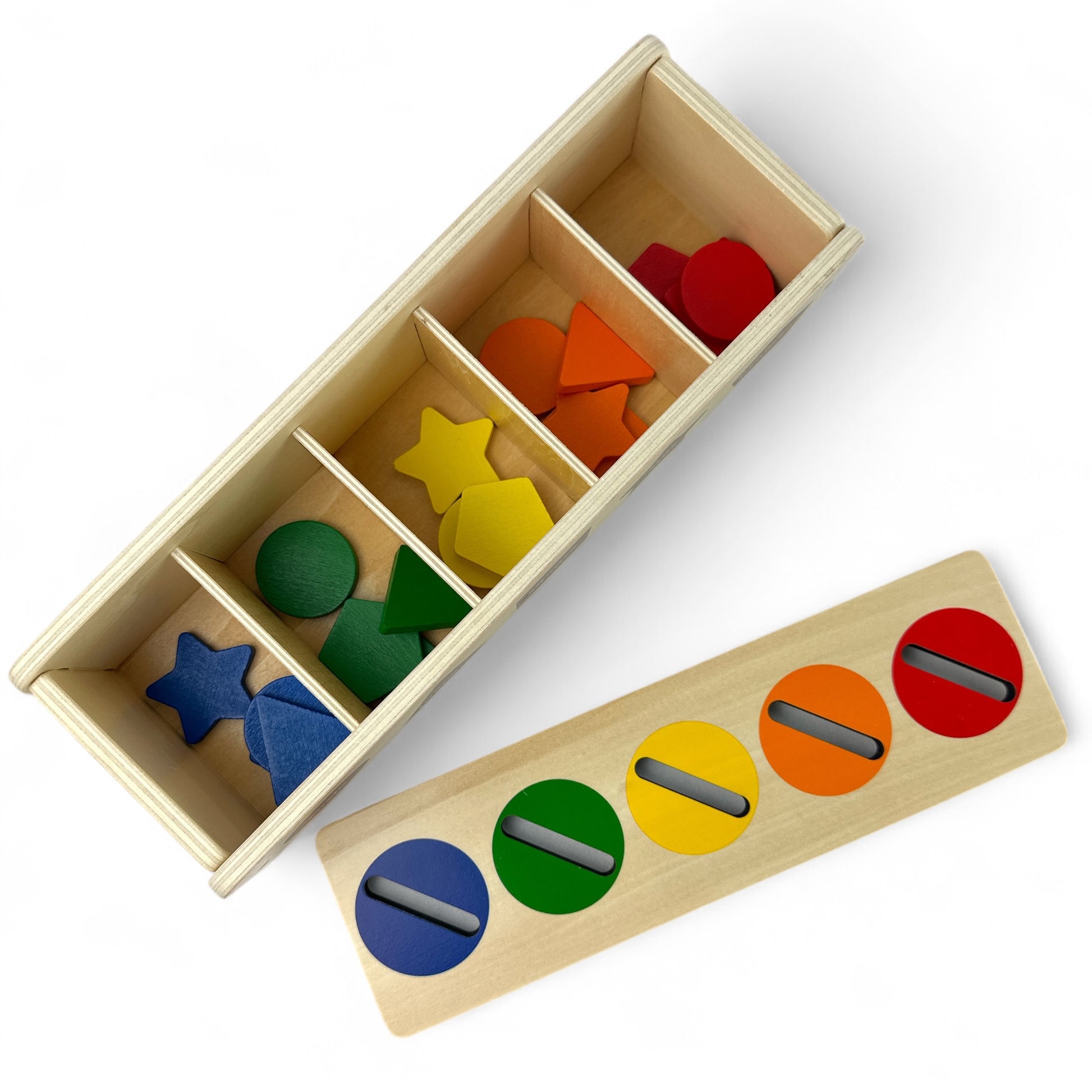 Wooden Color Shape Sorting Learning Box