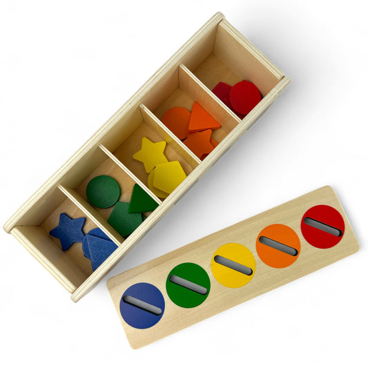 Wooden Color Shape Sorting Learning Box