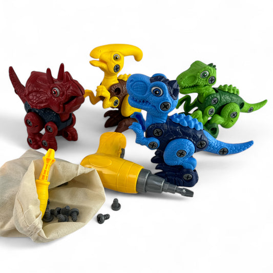 Dinosaur Take-Apart STEM Toys with Electric Drill