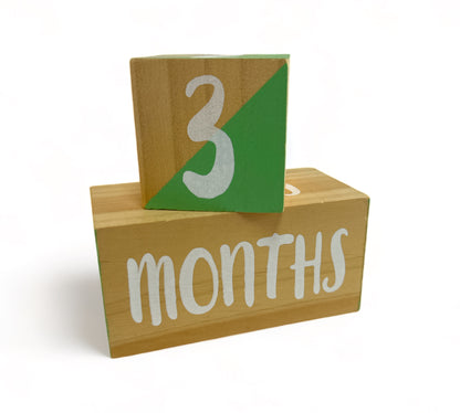 Baby and Kids Monthly and Yearly Milestone Blocks