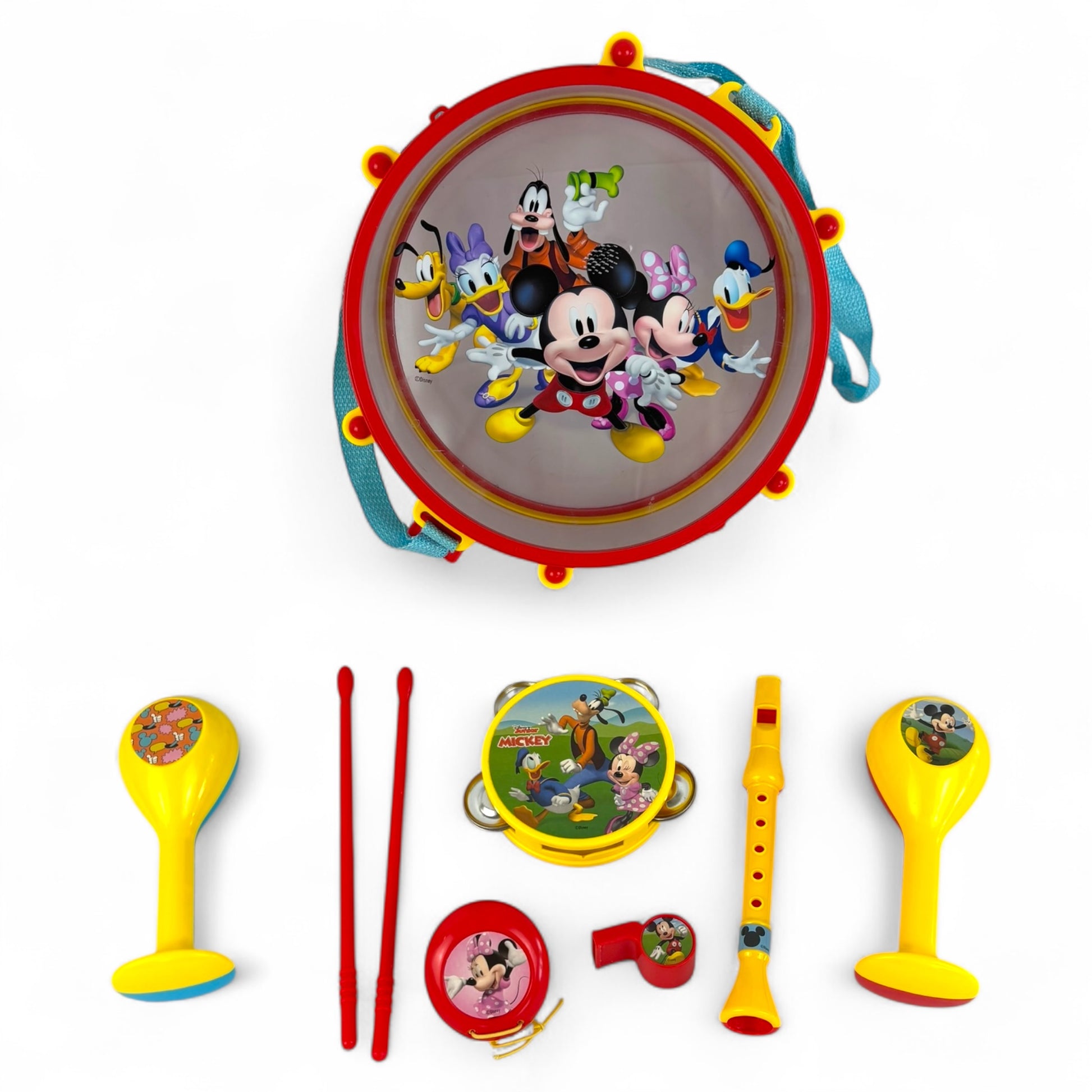 Mickey and Friends 7 Piece Drum Set for Kids