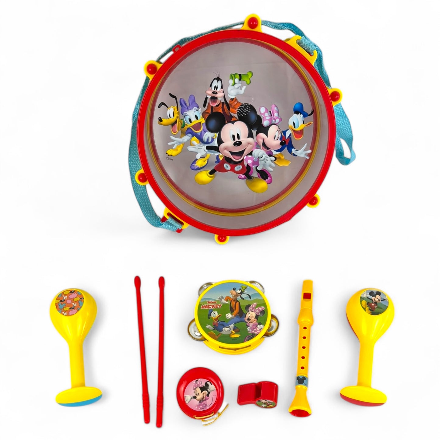 Mickey and Friends 7 Piece Drum Set for Kids