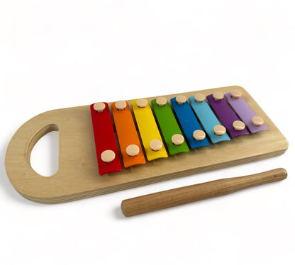 Wooden Rainbow-Colored Xylophone