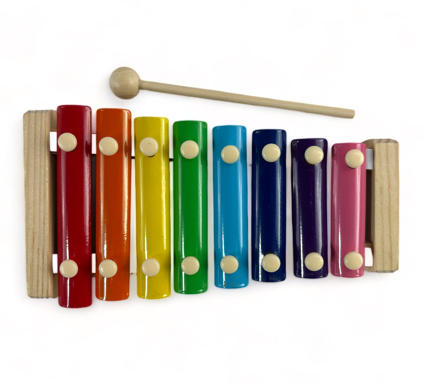 Wooden Rainbow-Colored Xylophone