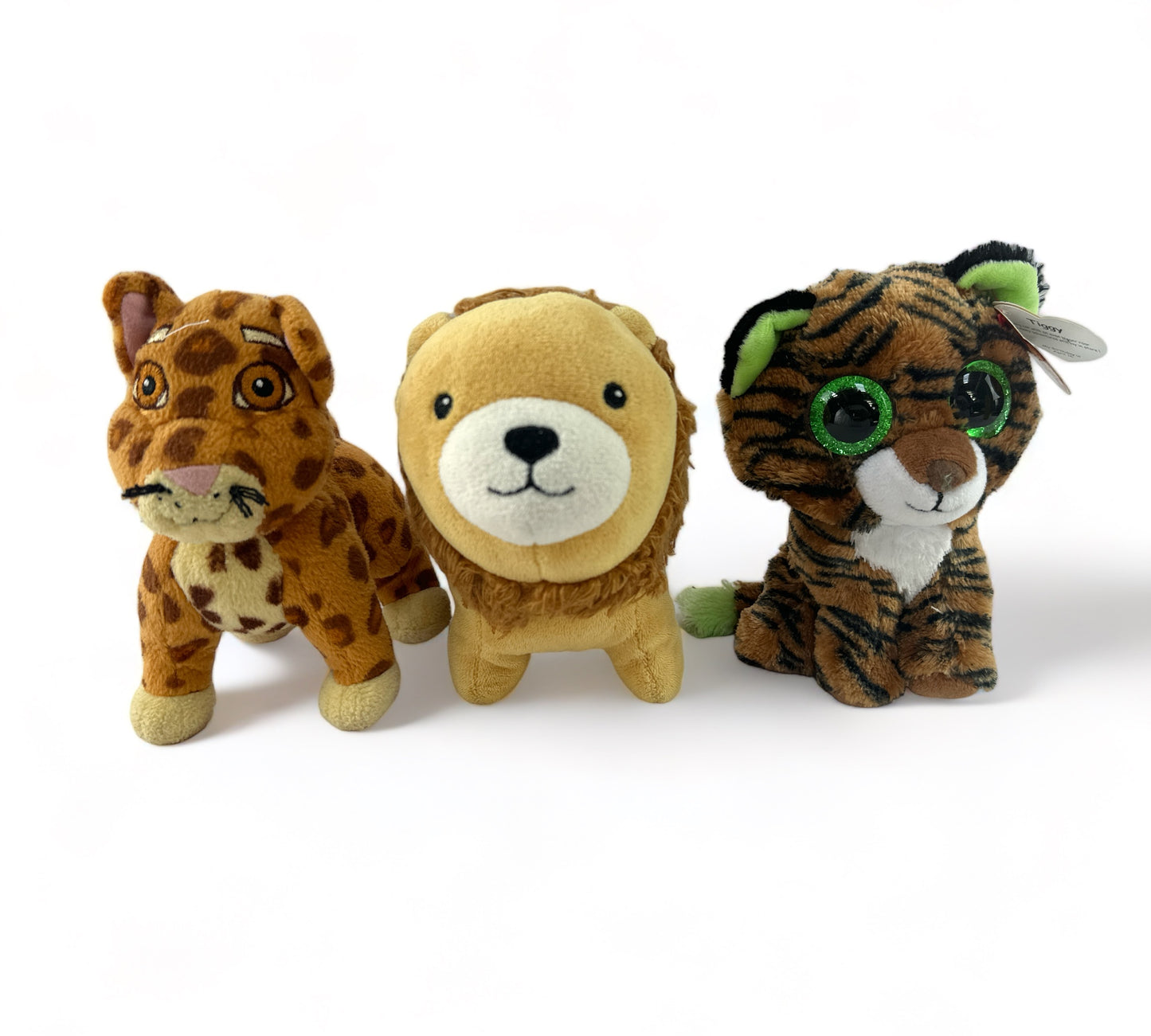 Friends of the Jungle Plushie Set Featuring Baby Jaguar, Baby Tiger and Lion