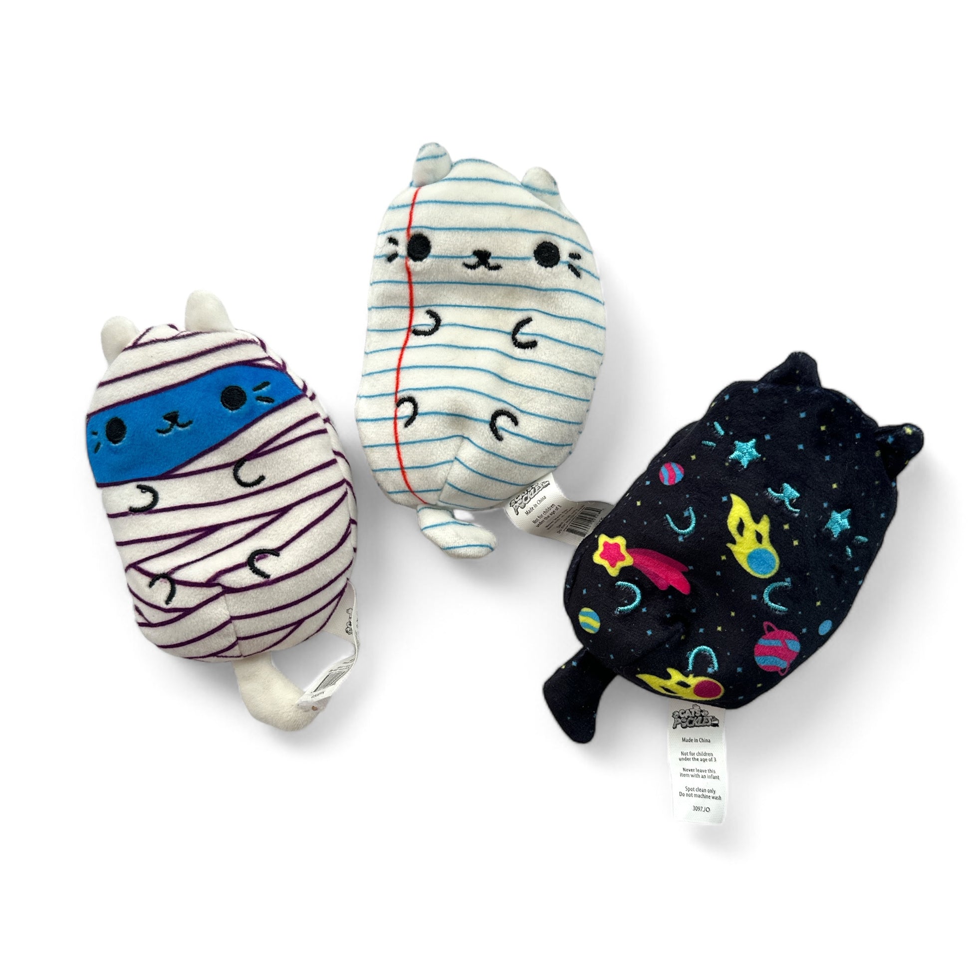 3 Pack of Cat Beanie Stuffies