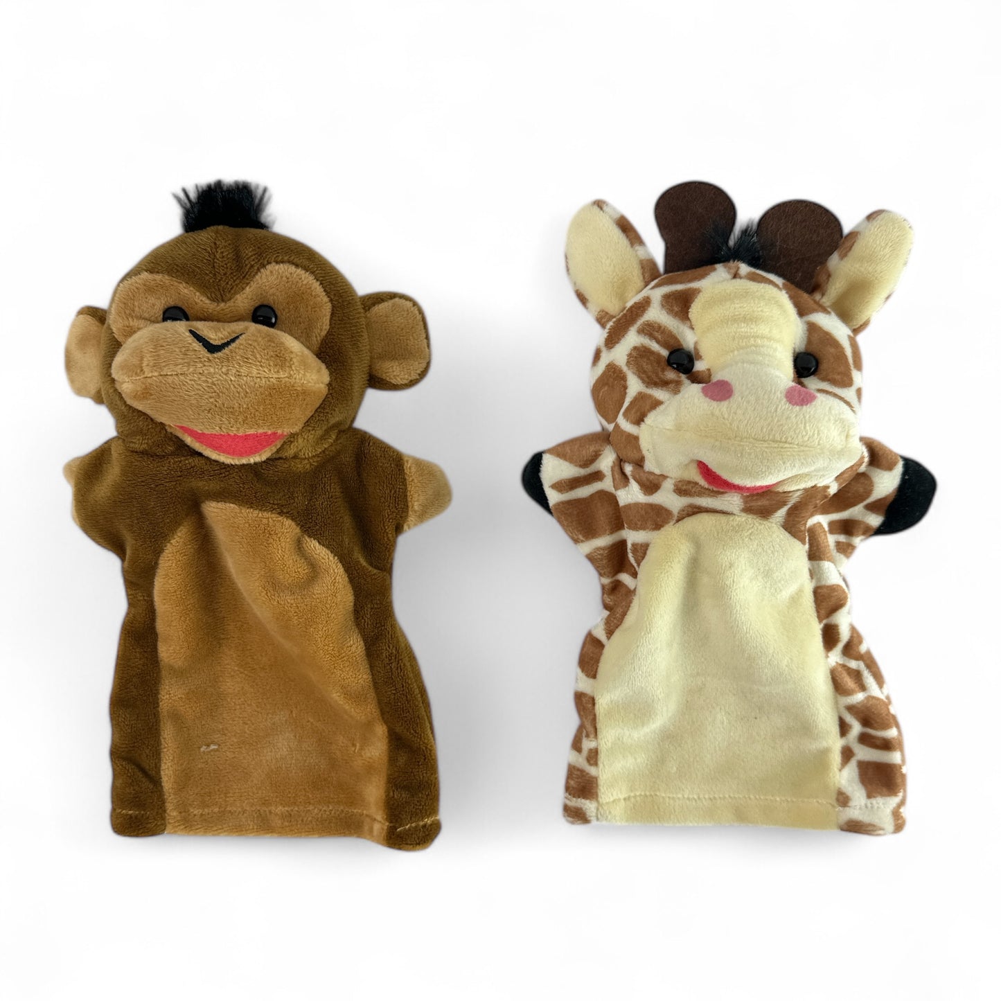 Monkey, Giraffe Hand Puppet 2-Pack