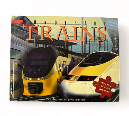 Wonderful Trains Amazing 24-Piece 5 Jigsaw Puzzles Book