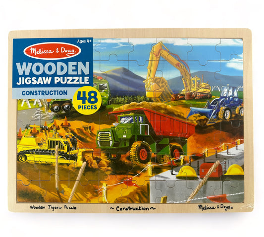 Wooden Construction Scene 48 Piece Puzzle