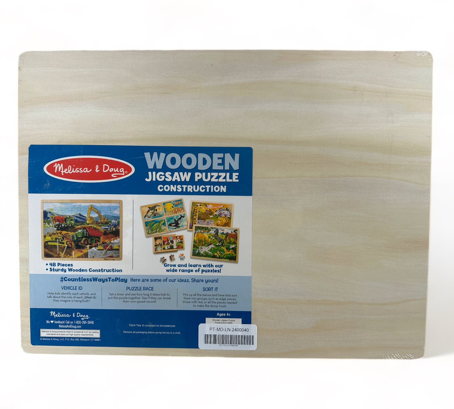 Wooden Construction Scene 48 Piece Puzzle