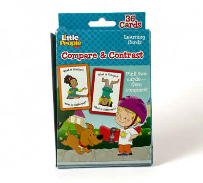 Little People Alphabet, Colors & Shapes, Compare & Contrast, & Counting 1-20 Learning Cards