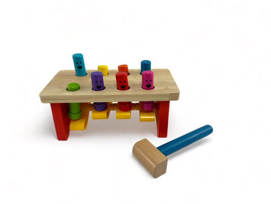 Deluxe Pounding Bench Wooden Toy With Mallet