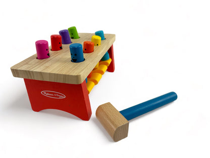 Deluxe Pounding Bench Wooden Toy With Mallet