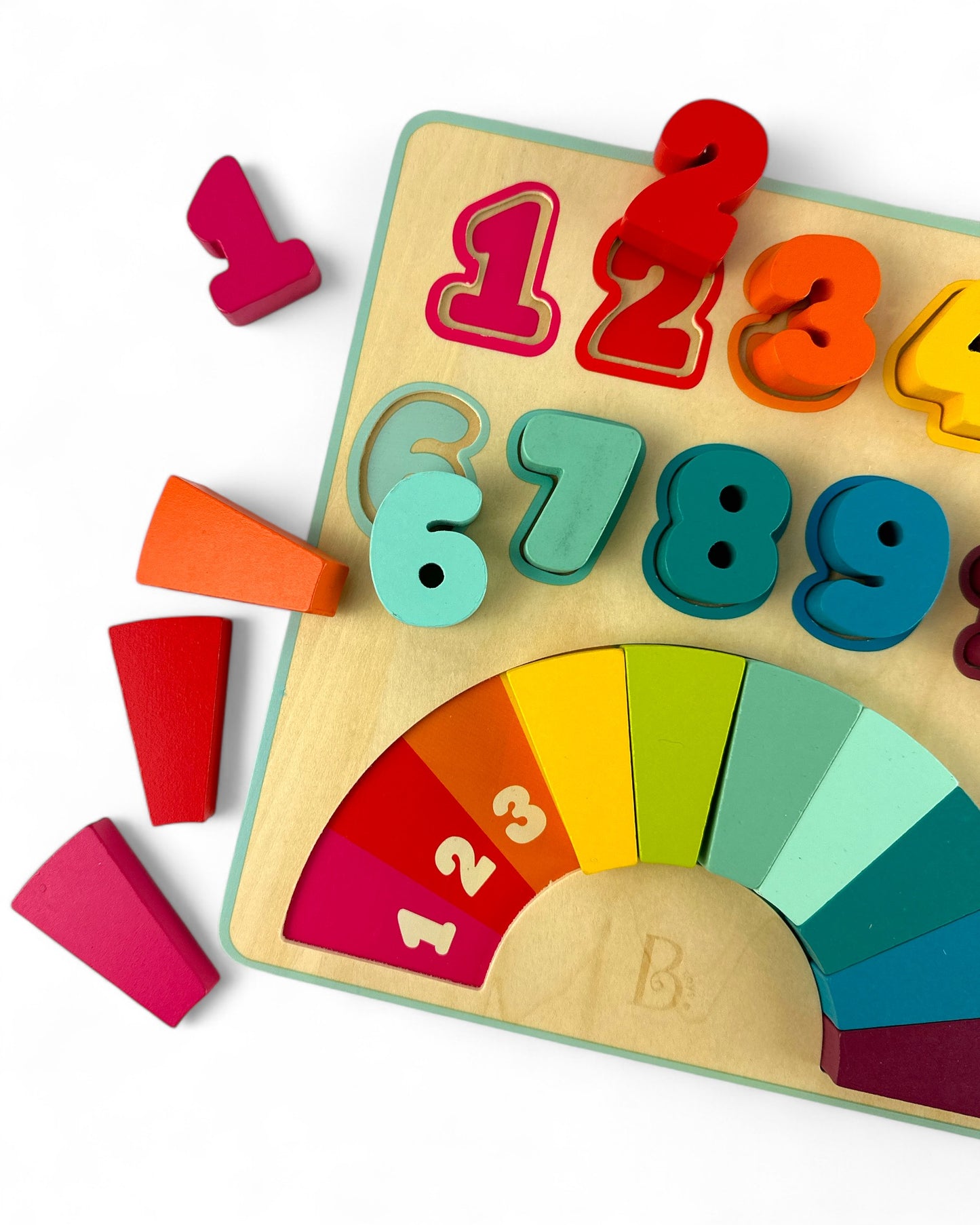 Rainbow Wooden Number Puzzle