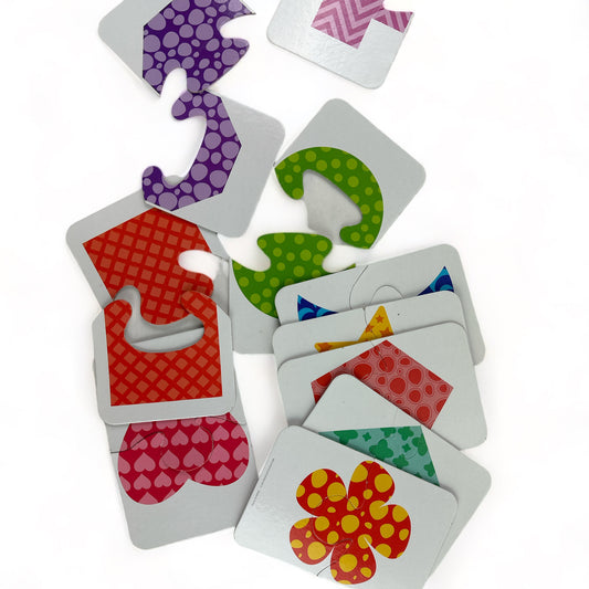 Matching Shapes and Color Puzzle Cards