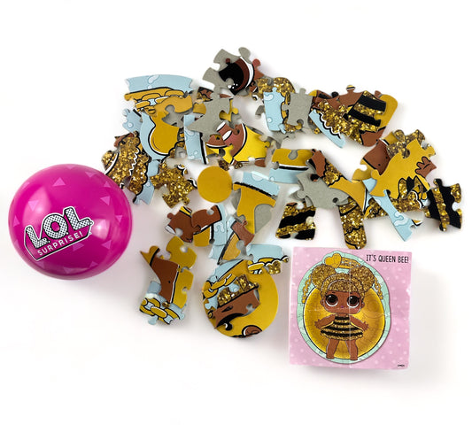 L.O.L. 60 Piece Surprise Puzzle In a Pink Metal Ball