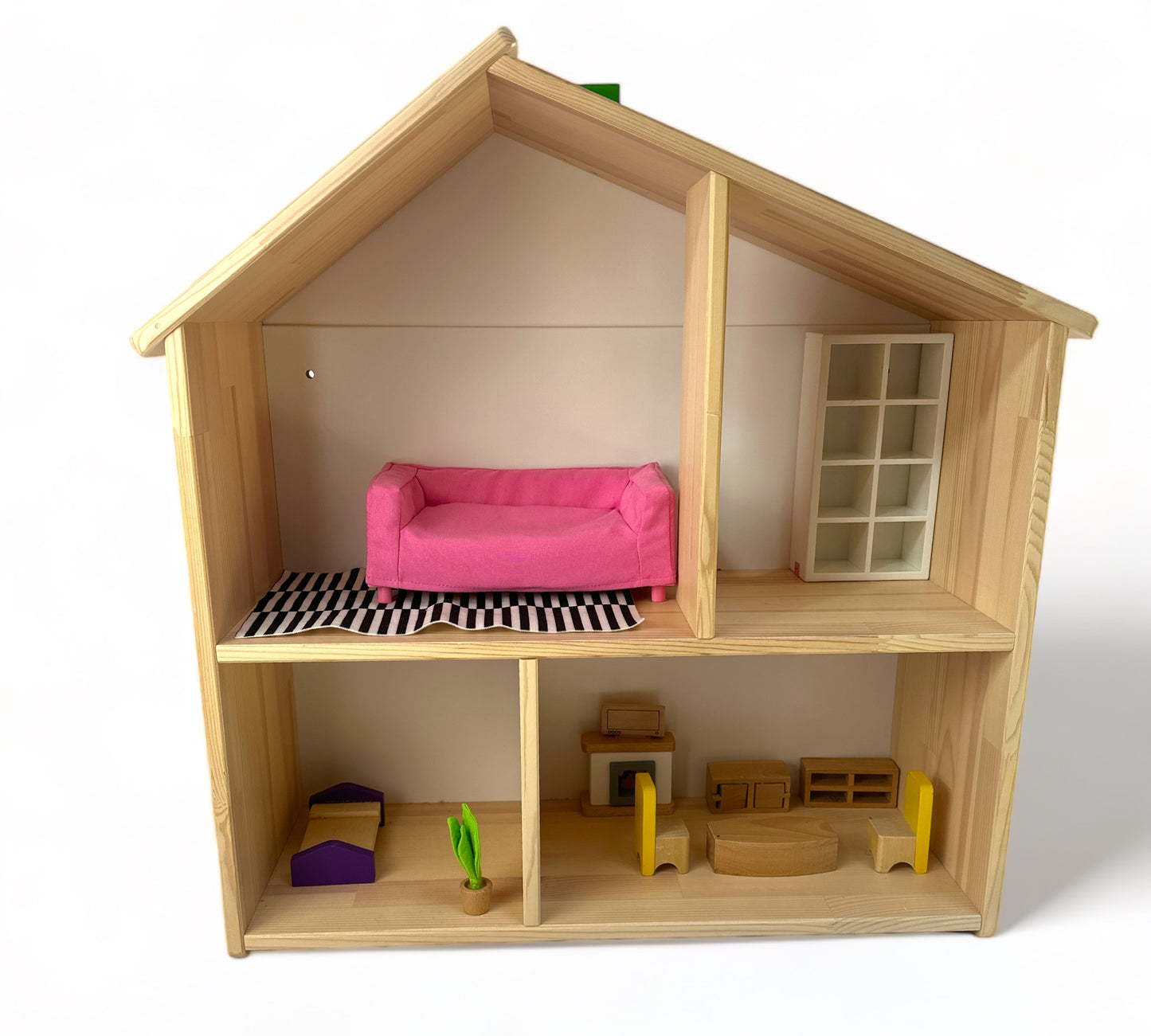 Wooden Doll House with Furniture