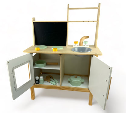 Wooden Kitchen Play Set With Accessories