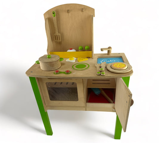 Wooden Kitchen Play Set With Accessories