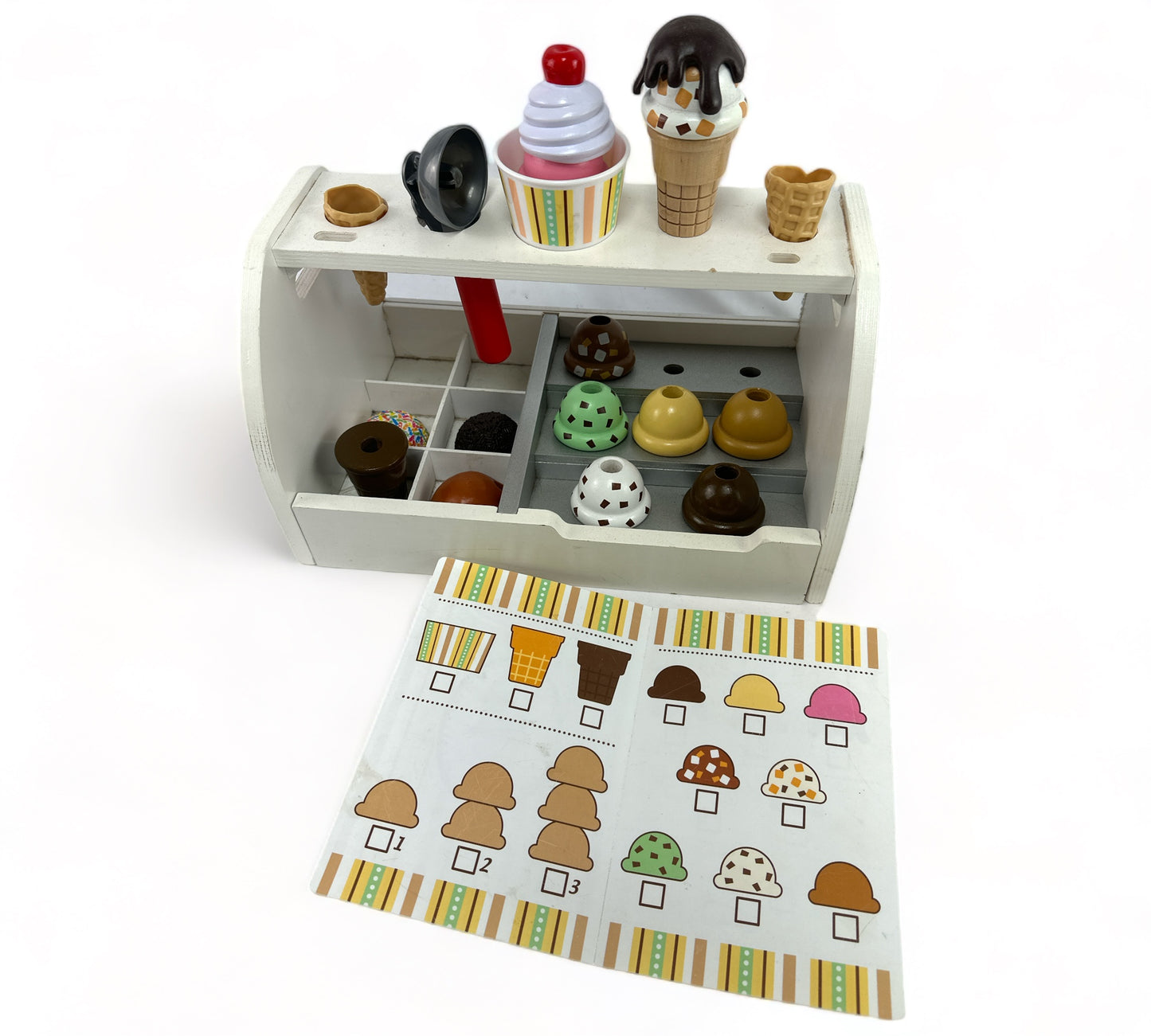 Wooden Scoop and Serve Ice Cream Counter