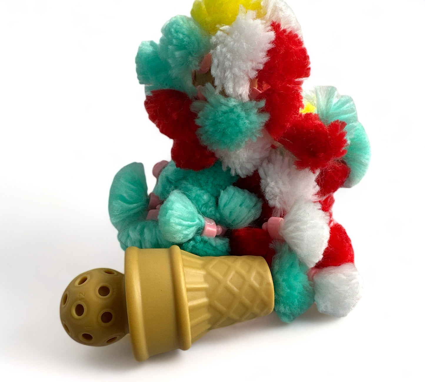 Mix and Match Ice Cream Cones with Pom Pom Toppings